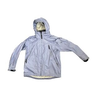 Marmot Women's Lightweight Hooded Rain Jacket Size L Periwinkle Water Resistant